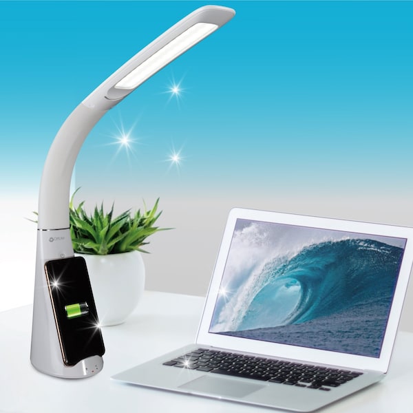 Wellness Series Sanitizing Purify LED Desk Lamp With Wireless Charging